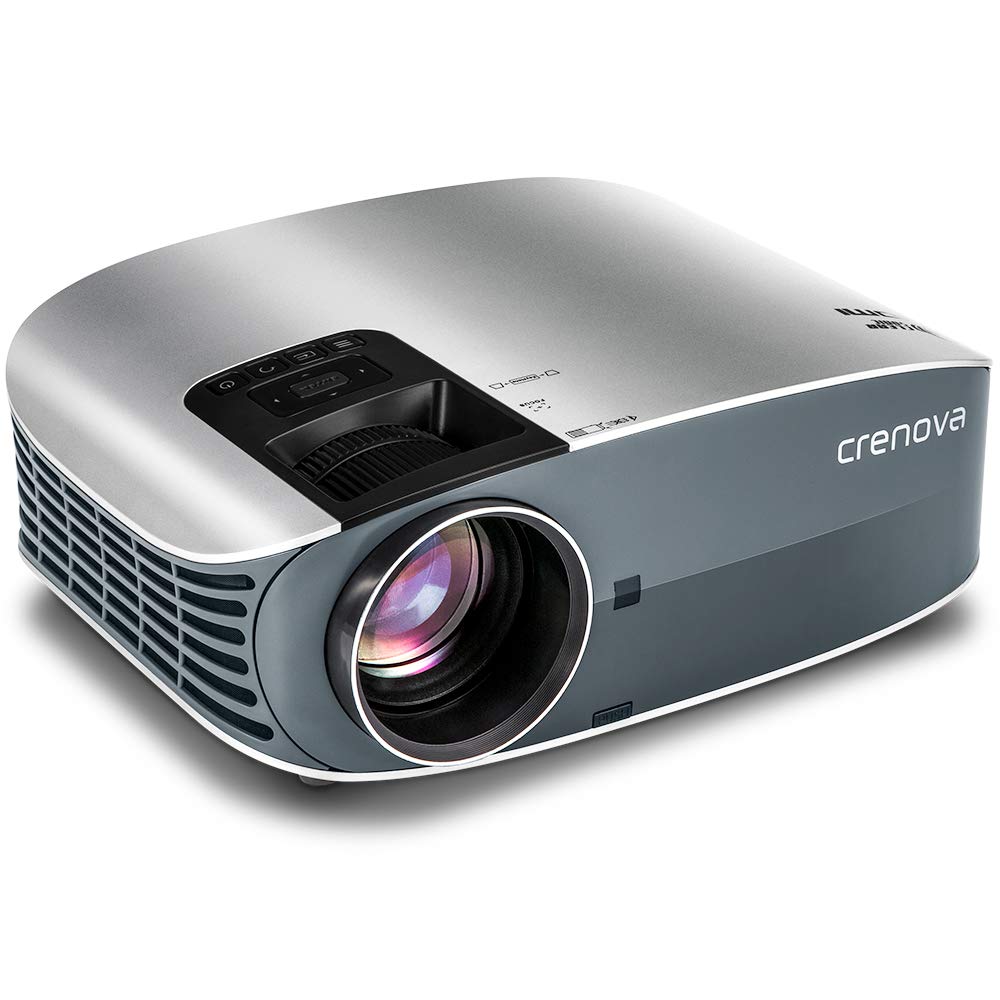 Crenova Beamer Video Projektor Full HD 1080P LED LCD 3D Heimkino Beamer 4000:1 